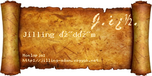Jilling Ádám névjegykártya